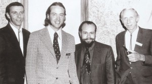 I first met archery legend Fred Bear in 1972 at the Pope and Young Club gathering in Denver, Colorado. That's future astronaut and Space Shuttle Commander Joe Engle (left) and Bowhunter columnist Tink Nathan standing between me and Papa Bear. I worked with Fred and other P&Y officers to produce the Club's first record book in 1975. We remained friends until his death in 1988.